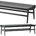 Modern Ottoman Bench Designs With Leather Cushion Wooden Frame And Patterned Seat
