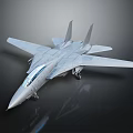 Silver Eagle Shaped Fighter Jet With Sharp Nose And Reflective Wings 3d model