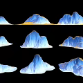 Mountain Range Cartoon Mountain Range Mountain Peak Mountain Range Mountain View Mountain Natural Scenery Mountain Body Valley Mountain Peak Mountain Range Long Mountain Range Long Mountain Range 3d model