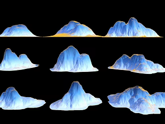 Mountain Range Cartoon Mountain Range Mountain Peak Mountain Range Mountain View Mountain Natural Scenery Mountain Body Valley Mountain Peak Mountain Range Long Mountain Range Long Mountain Range 3d model