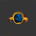 3D Cartoon Man With Blue Hair Wearing Yellow Raincoat And Red Shoulder Strap