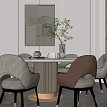 Modern Restaurant Simple Home Dining Table Sideboard 3d model