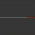 Handcrafted Weapon With Silver Gray Textured Metal Blade And Wooden Handle