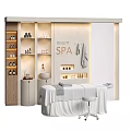 Professional Beauty Equipment in Modern Beauty SPA with Treatment Bed and Skincare Products