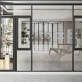modern floor-to-ceiling windows 3d model