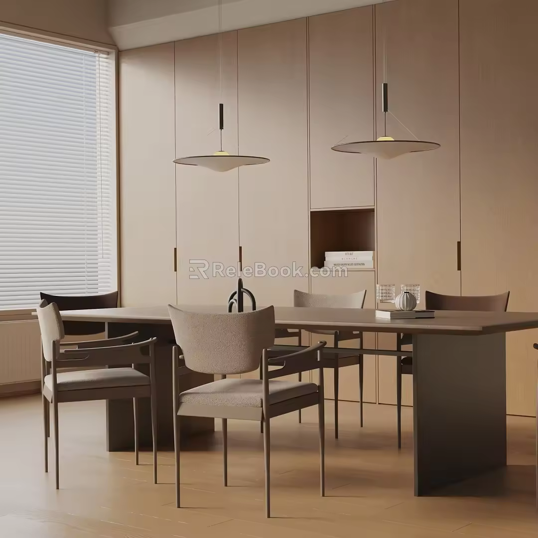 Modern dining table 3d model
