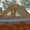 Cloud in the Pavilion Bamboo Pavilion Leisure Pavilion 3d model
