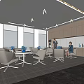 Tea Room Rest Area Office Rest Area 3d model