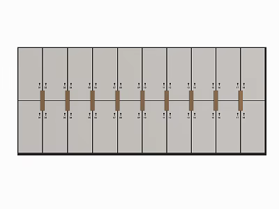 Grid Arrangement With 11 And 22 Numbered Rectangles And Brown Vertical Dividers 3d model