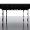 Black Metal Industrial Style Room Divider With Cross Frame And Wheels