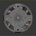 Mechanical Equipment Component With Metal Casing Central Shaft Copper Windings And Mounting Holes