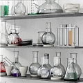 Modern Chemical Laboratory Glassware 3d model