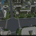 Aerial Urban Planning Layout With Modern Buildings Streets And Green Landscaping