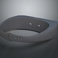 Stylish Gray Fashion Wristband With Minimalist Design Adjustable Buckle And Perforated Straps