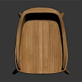 Sleek Modern Wooden Leisure Chair With Curved Backrest And Slim Legs Design