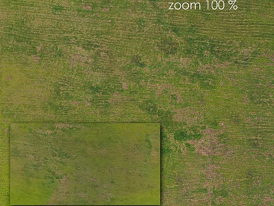 Rectangular Green Component In Lush Grass Field With Natural Vegetation And Aerial View 3d model