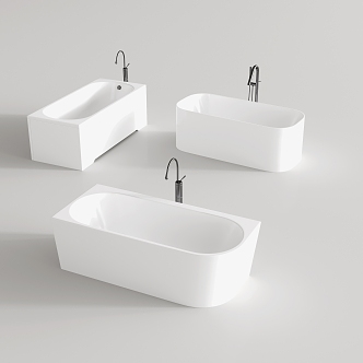 Modern Bathtub Bathtub Independent Bathtub Integrated Bathtub Faucet 3d model