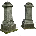 Classic Stone Wood Pillars With Detailed Carvings And Stable Base Structure