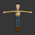 Toy Character With Yellow Plaid Shirt Blue Jeans Brown Boots Red Hair And Outstretched Arms