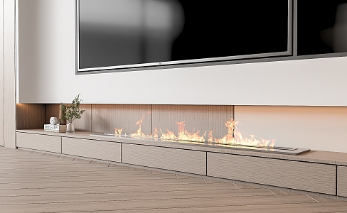 Modern Fireplace Electronic Fireplace Stove 3d model