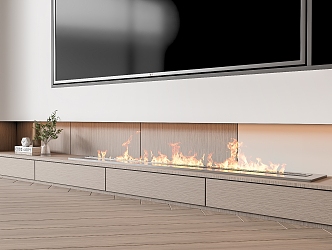 Modern Fireplace Electronic Fireplace Stove 3d model