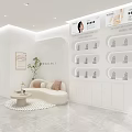 Bright Elegant Pure White Beauty Salon Interior Design With Comfortable Reception And Cozy Lounge Area