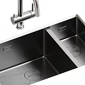 Stainless Steel Kitchen Sinks With Various Designs Single Double Bowl And Faucet