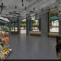 Twelve Mart Grocery Store With Colorful Decor Wooden Shelves And Fresh Produce