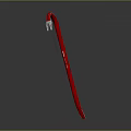 Red Curved Metal Hook Tool With Silver Tip For Industrial Applications