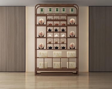 Cabinet rack tea cabinet tea cake tea 3d model