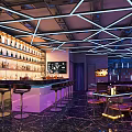 Modern Bar Qingba Bistro Bar Tacker Block Area Bar Counter Cashier Bar Cabinet Card Block Sofa 3d model