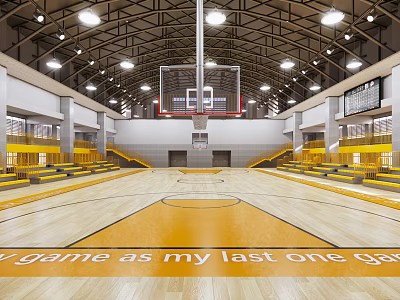 Interior Design of Modern Basketball Hall 3d model