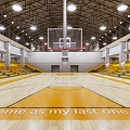 Interior Design of Modern Basketball Hall 3d model