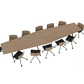 Modern Wooden Back Office Chair Featuring Black Seat Cushion and Rolling Wheels