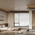 Japanese Style Hotel Guest Room With Tatami Area Wooden Sliding Door Bathtub And Mountain View