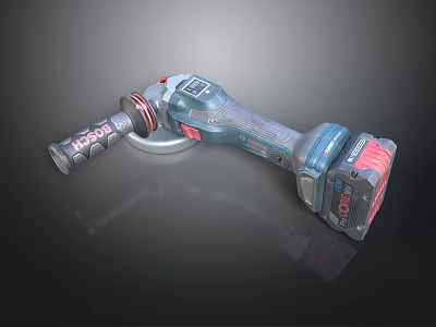 Professional Cordless Power Angle Grinder With Anti Slip Handle Rechargeable Battery And LED 3d model