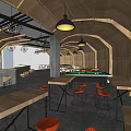 Net red bar clear 3d model