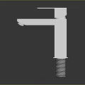 Sleek Modern Stainless Steel Faucet with Square Structure and Polished Surface