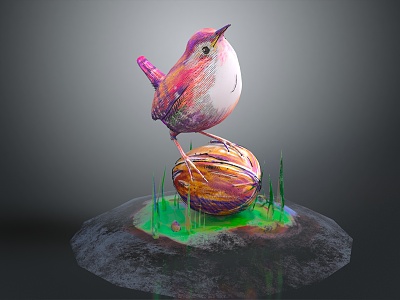 Modern Wren Eurasian Wren South Mynn 3d model