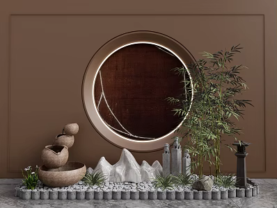 New Chinese landscape sketch 3d model