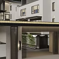 Elegant Modern Detached Villa With Chinese Wooden Grilles Courtyard And Entrance Lighting