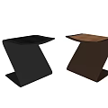 Stylish Z Shaped Modern Stools Featuring Metal Frame And Wooden Black Tops