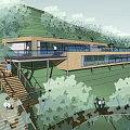 Hillside Detached Villa With Modern Wooden Exterior Large Windows And Terrace In Green Surroundings