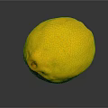 Fresh Yellow Lemon with Smooth Surface on Black Reflective Background 3d model