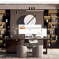 Modern study 3d model