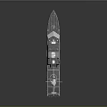 modern ship warship 3d model