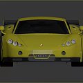 Sleek Yellow Sports Car With Black Rear Spoiler And Shiny Surface Reflection