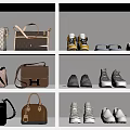 Elegant Luxury Bag Collection Display On Shelves With Various Styles And Designs