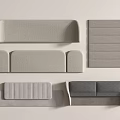 Sofa Components Various Shapes Gray Fabric Upholstered Parts For Furniture Design