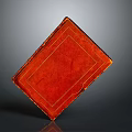 Handcrafted Book Shaped Sculpture Carving With Red Leather And Golden Border